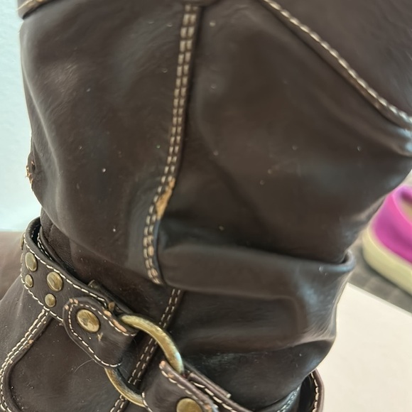 KENNETH Cole Reaction Dark Brown Boots size 8.5 Y - Picture 5 of 9